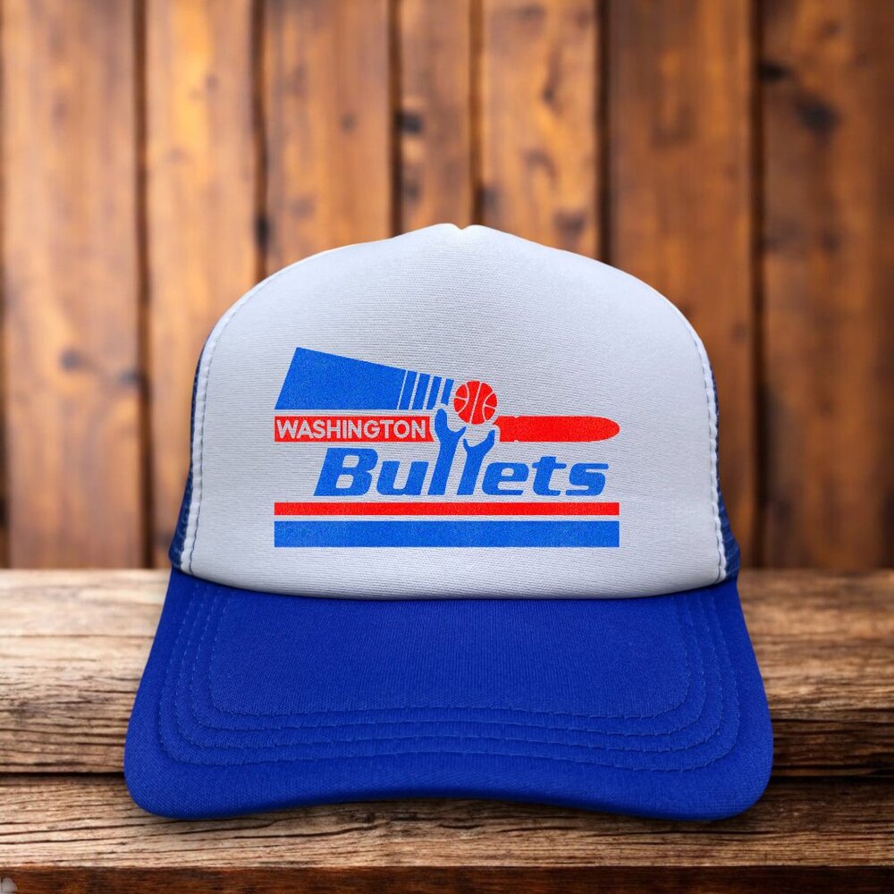 Defunct Washington Bullets Unisex Trucker Basketball Hat 1978 Throwback Logo Cap